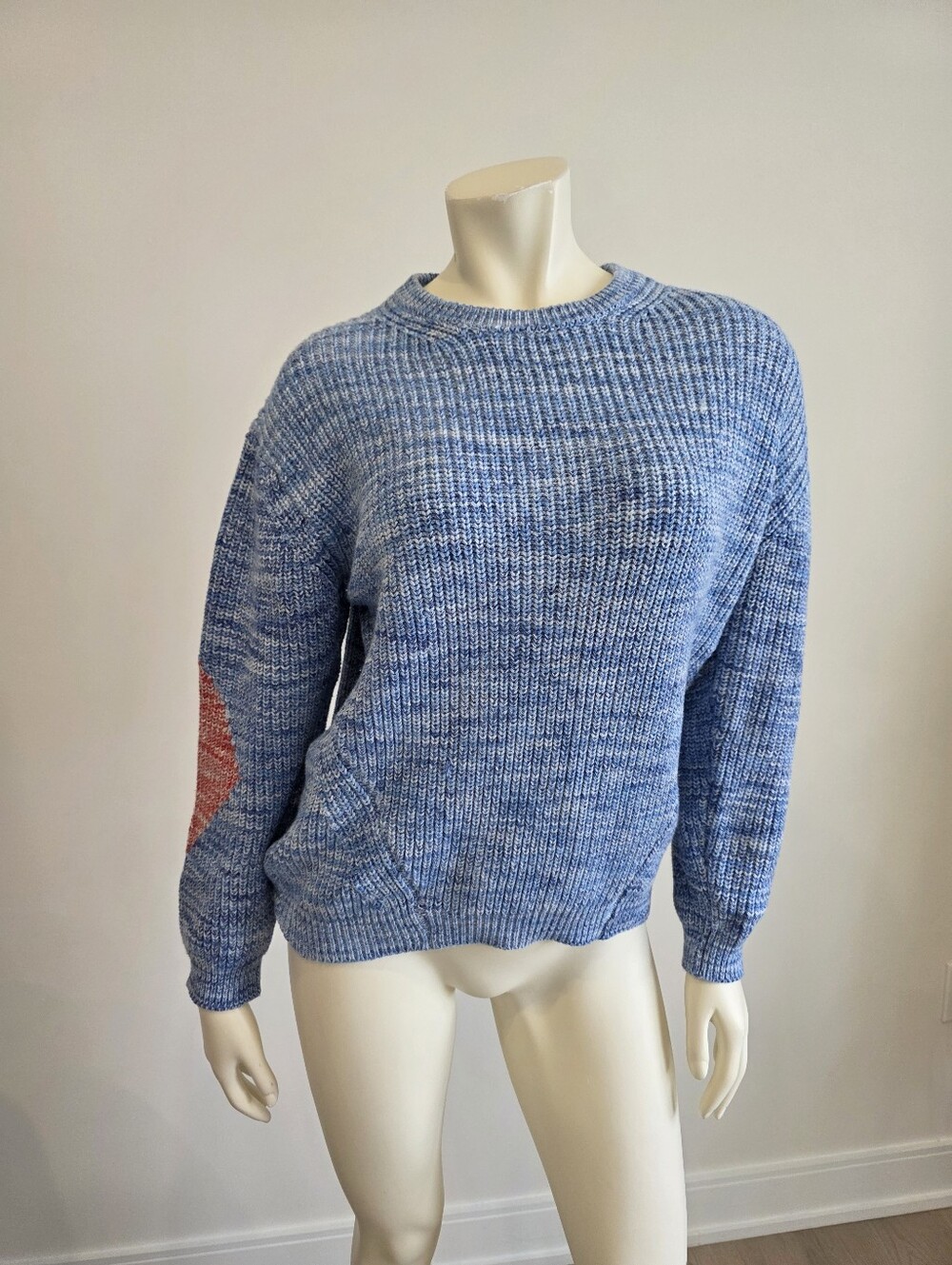 NWT Zara Kids S/S  2023 Knit Sweter With Contrasting Elbows 12 -13 Or Adult XS